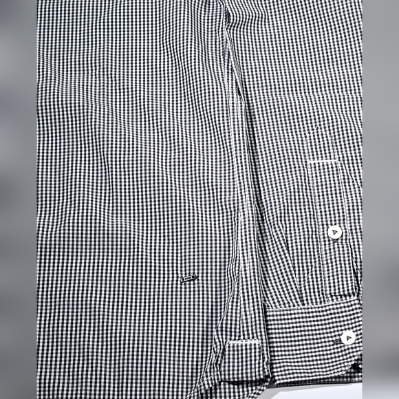 G-Star Raw CL New Shirt 1 Button Down Black Gray Checked Men Large - Picture 7 of 8